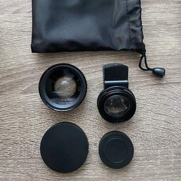 Lens smartphone lens 2in1 kit Alogy Lens clip 0.45X Macro 12.5X wide
