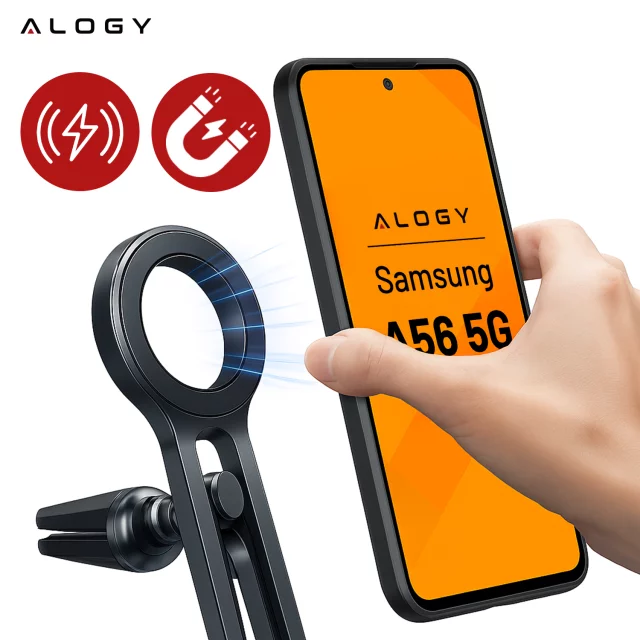 Etui do Samsung Galaxy A56 5G obudowa ochronna na telefon Alogy Matte HybridMag™️ Case do MagSafe Matowe Czarne