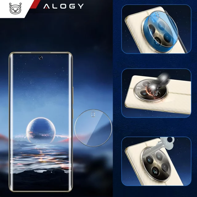 2x Szkło hartowane na obiektyw aparat do Realme 12 PRO / Realme 12 PRO+ PLUS 5G Alogy przezroczyste