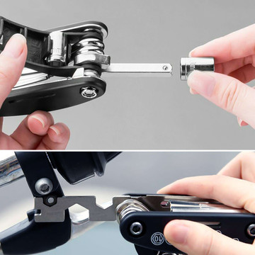 Multitool wrenches for changing Alogy tires on scooters/bikes