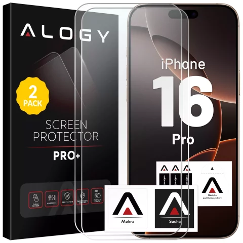2x Tempered Glass for Apple iPhone 16 Pro Screen Protector 9H Alogy Heavy Pro ™️ [2pcs]