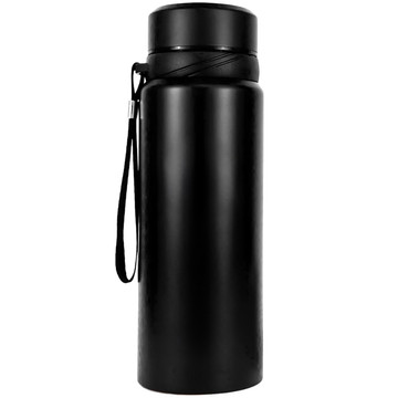 Termoska termoláhev 1l na kávu yerba mate čaj s louhovacím sítkem velká Alogy ocel černá