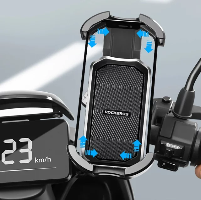Uchwyt rowerowy Rockbros na kierownicę 4,7–6,8″ – czarny
