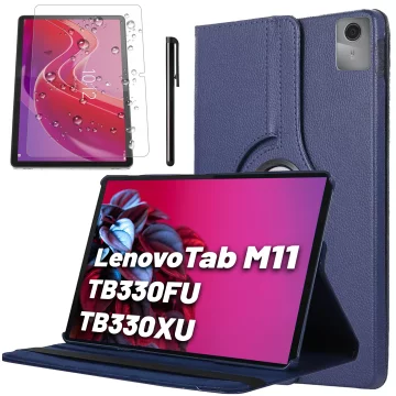 Pouzdro 360 pro Lenovo Tab M11 10,95" TB330FU / TB330XU / TB331FC otočný kryt na tablet Flip Cover Pouzdro Alogy Navy Blue
