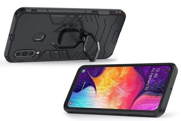 Pouzdro Alogy Stand Ring Armor pro Samsung Galaxy A60 / M40 černé sklo Alogy
