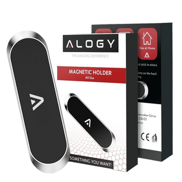 Držák do auta 2x, sada Alogy, magnetický, samolepící, černý