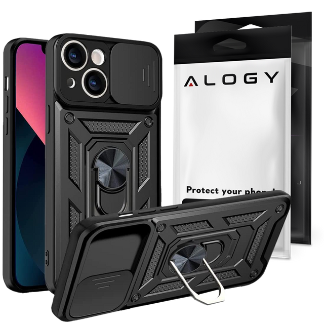 MagSafe Case for Apple iPhone 14 Pro Alogy Glamor Luxury Ring Housing Gold Clear Glass