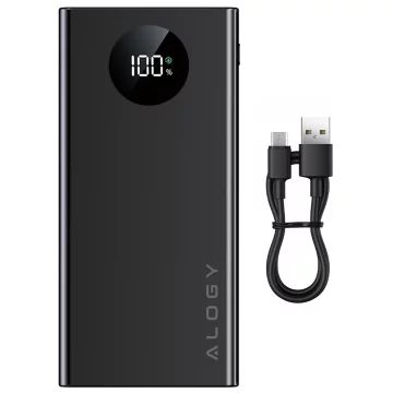 PowerBank Alogy TurboCharge 120W PD PowerDelivery Schnellladung 10000mAh 2x USB-A 1x USB-C Schwarz