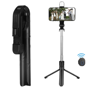 Alogy Holder Wireless Selfie Stick Bluetooth foldable Tripod Mini tripod for phone with LED light