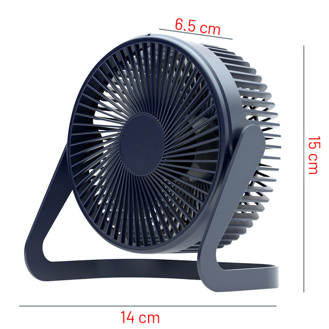 Quiet Alogy Desk Fan Portable USB Wired Desktop Fan Navy blue