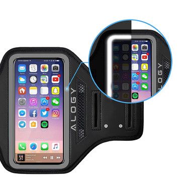 Běžecké pouzdro Alogy WaterProof Sport ArmBand vodotěsné pouzdro na ruku pro telefon 6,7 palce černé