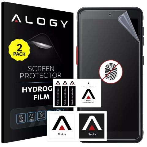 2x Folia "MATOWA" do Samsung Xcover 5 Hydrożelowa Alogy HydroSkin Matte Pro™ na ekran do etui "BEZ ODCISKU PALCÓW"