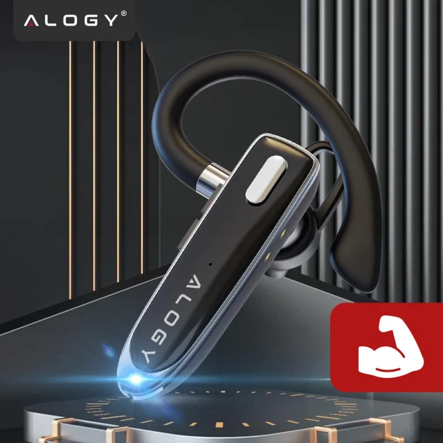 Wireless headset for Bluetooth 4.0 calls car headset with display V8 Black