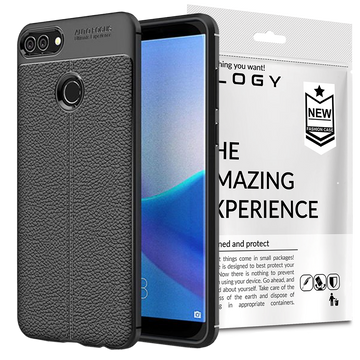 Handyhülle Alogy Leather Armor für Huawei Y9 2018 Panzerhülle Case Schwarz