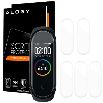Alogy Polycarbonat-Schutzfolie x5 für Xiaomi Mi Band 4