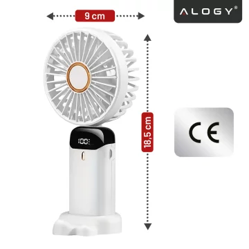 Ventilator Ventilator Handventilator Kabellos Alogy Desktop Tragbarer Handheld mit Telefonhalter USB-C Marineblau