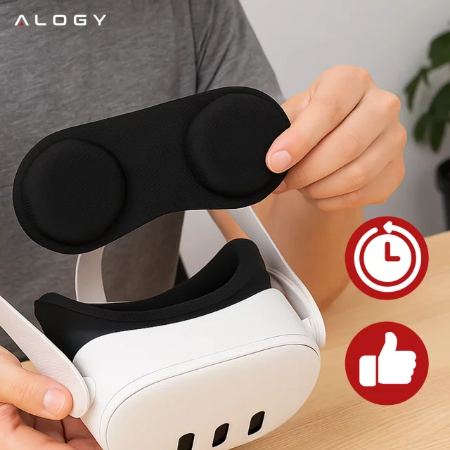 Osłona do soczewek Alogy VisionGuard do gogli okularów VR do Meta Quest 3 Czarna