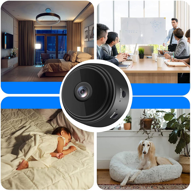 Kamera szpiegowska Ukryta detekcja Dyskretna kamerka mini z transmisją danych WiFi Full HD IP czarny