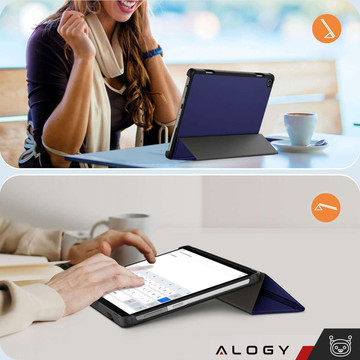 Pouzdro na tablet pro Lenovo Tab M10 3gen 3 GEN 10.1 2022 TB328FU Pouzdro TB328XU Pouzdro Alogy Book Cover Navy blue