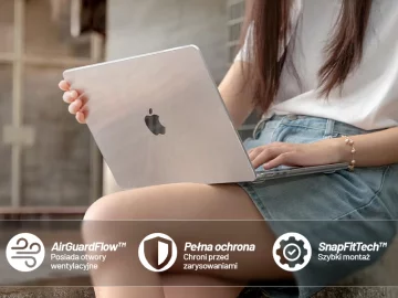 Etui Alogy Hard Case für Apple Macbook Air 13 2022 M2 A2681 13,6" Przezroczyste