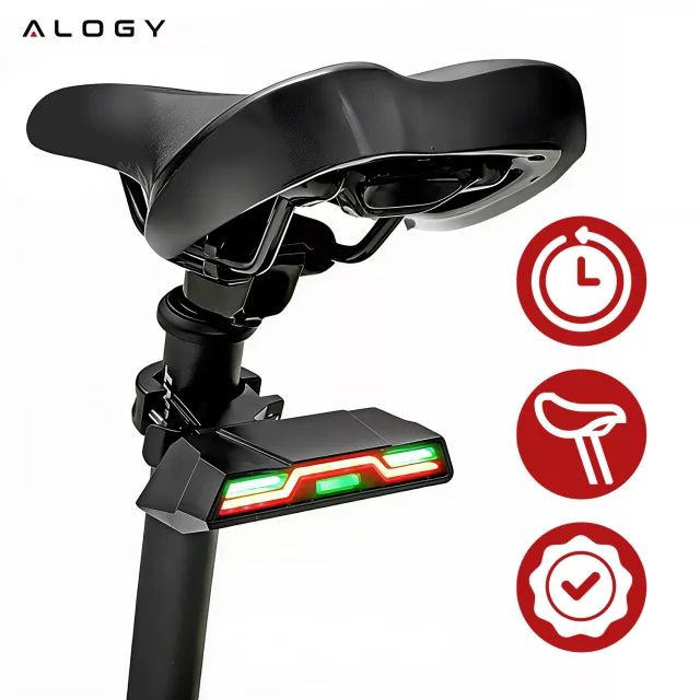Alogy TrailFlash R6 rear bike light, LED tail light, 6 flashing modes, waterproof