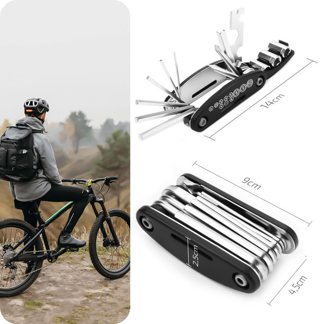 Multitool wrenches for changing Alogy tires on scooters/bikes