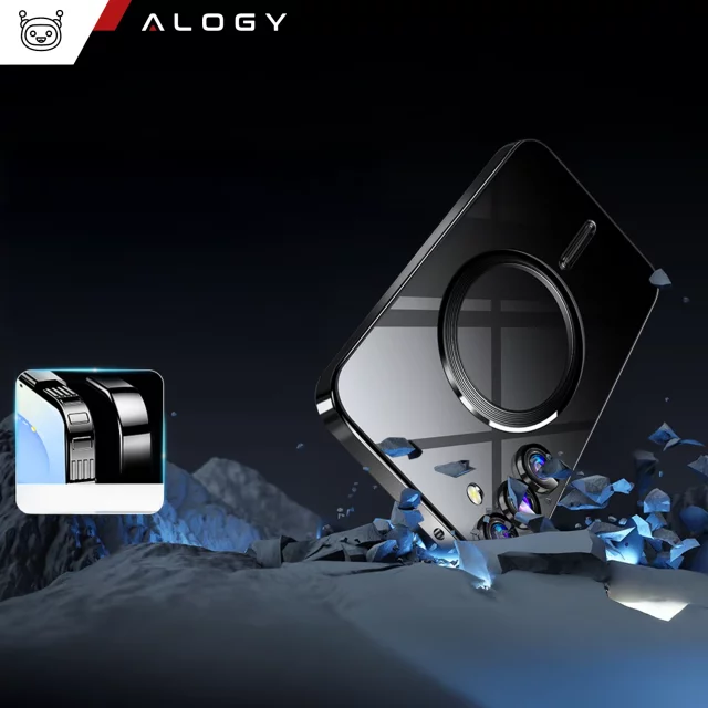 MagSafe Case for Apple iPhone 16 Pro Max Alogy Glamour Luxury Ring Case Gold-Transparent