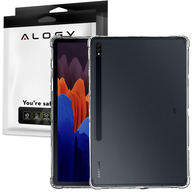 Etui Pancerne ShockProof Alogy Case für Samsung Galaxy Tab S7 Plus/ S8 Plus 12.4 T970 / T976B / X800 / X806 Klar