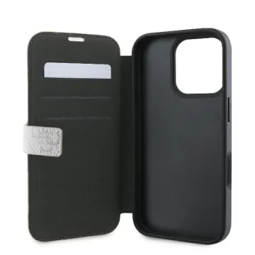 Guess 4G Metal Logo Book Case iPhone 16 Pro Max – Pink ze standem