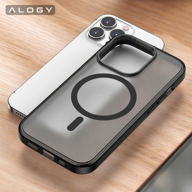 Alogy MagMat matné pouzdro na telefon pro ochranný kryt MagSafe pro Apple iPhone 14 Pro Max Black Glass