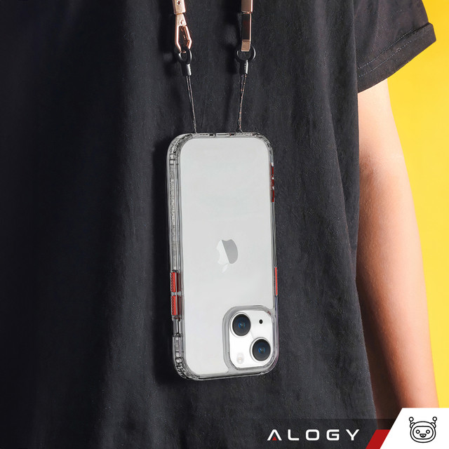 Alogy Protective Case Protective Cover for Apple iPhone 14 Plus Black and Clear Glass