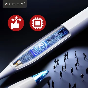 Alogy Magnetischer Stylus-Stift, Notiz- und Skizzenstift für Apple iPad Pro/Air/Mini, Weiß