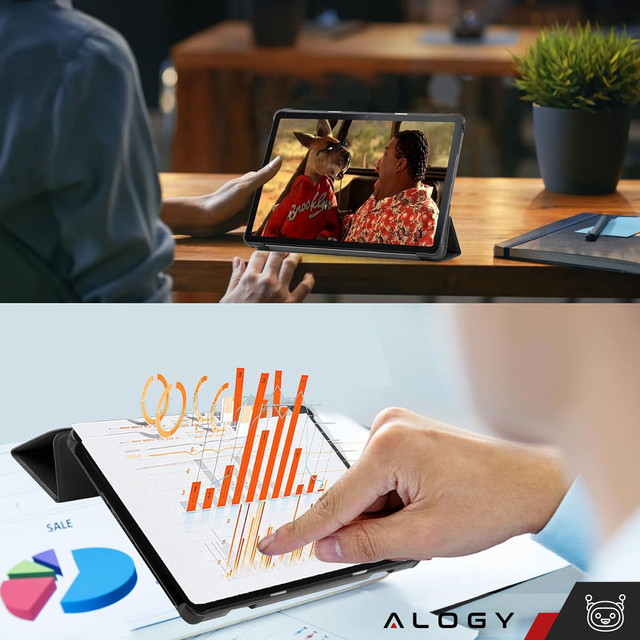 Tablet-Hülle für Lenovo Tab M10 3gen 3 GEN 10.1 2022 TB328FU TB328XU Gehäuse Case Alogy Book Cover Schwarz