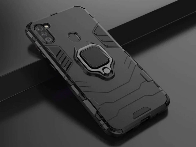 Alogy Stand Ring Armor Hülle für Samsung Galaxy M11 / A11 schwarz