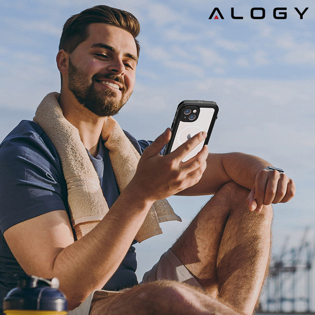 Alogy Waterproof Case IP68 Case with Clear Back 360 Armor Case for MagSafe for Apple iPhone 14