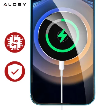 2-in-1 car holder with Alogy Airvent MagSafe QI Charger for MagSafe 15W inductive charger Black