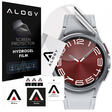 2x ochranná fólie Alogy Hydrogel na chytré hodinky pro Samsung Watch 6 Classic 43 mm