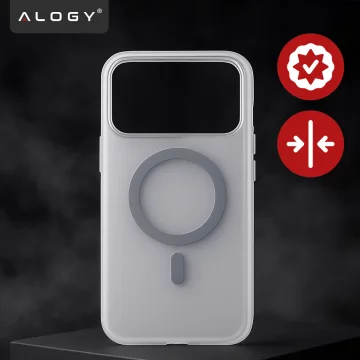 Apple iPhone 17 Pro Max Case – Matte MagSafe Cover with Lens Protection, Slim and Scratch-Resistant, Perfect Fit – Alogy Skinny MatteCase™ White