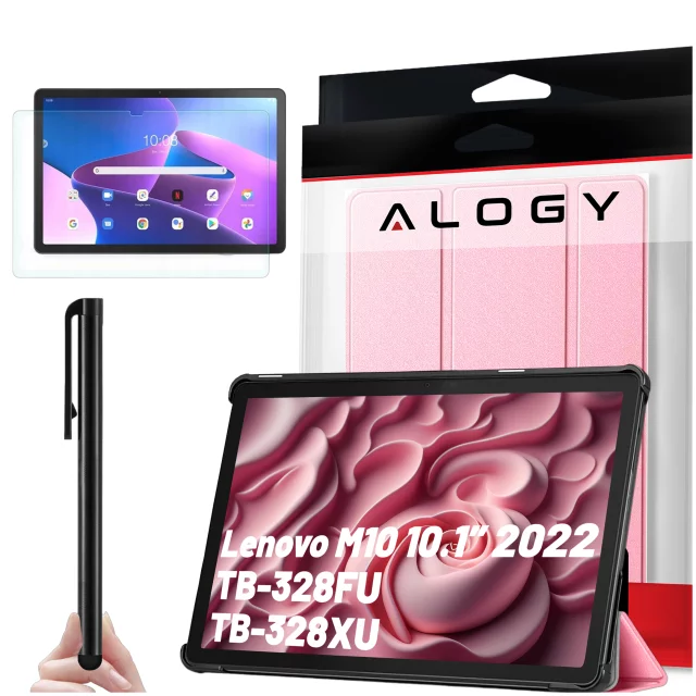 Lenovo Tab M10 3gen 3 GEN 10.1 2022 TB328FU TB328XU Tablet Case Alogy Book Cover Pink