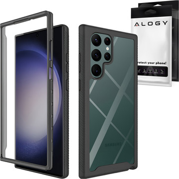 Hülle für Samsung Galaxy S24 Ultra Armored Cover Hydrogel Screen Film Case 360 Defense Pro Schwarz