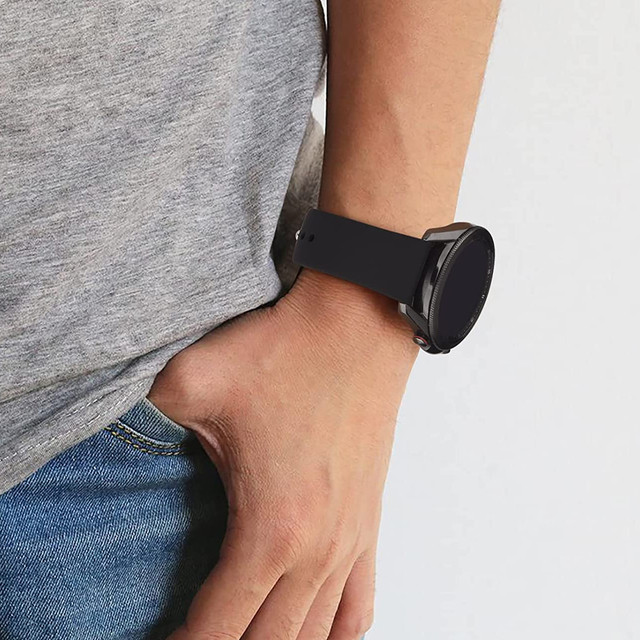 Pasek uniwersalny Sportowy Alogy Strap do smartwatcha 20mm Black