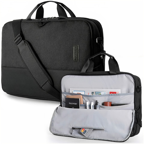 Alogy Outdoor Schützende Reisetasche Umhängetasche für Laptop, MacBook Air Pro bis 15,6" Schwarz