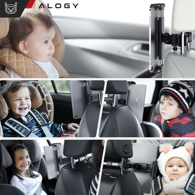 Alogy držák do auta na opěrku hlavy telefonu / tabletu Black