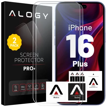 2x Tempered Glass for Apple iPhone 16 Plus Screen Protector 9H Alogy Heavy Pro ™️ [2pcs]