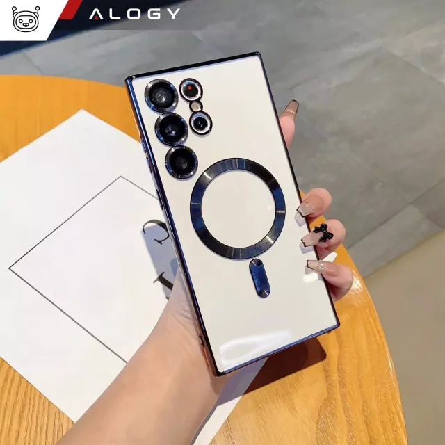 Samsung Galaxy S25 Ultra Alogy LuxeShield™️ Glamour Luxus-Ringhülle mit Kameraabdeckung, Schwarz