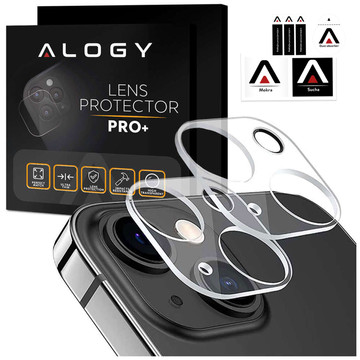 2x Camera lens glass for iPhone 15 / 15 Plus Alogy lens clear transparent