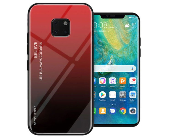 Alogy Aurora Armor Hülle für Huawei Mate 20 Pro Rot und Schwarz 05