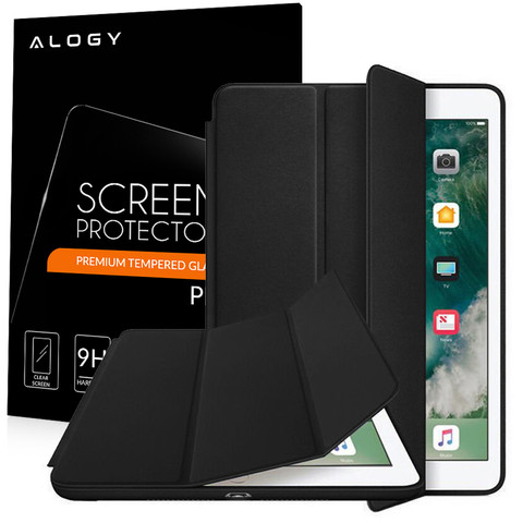 Apple iPad 9.7 2017 / 2018 Smart Case Black Glass