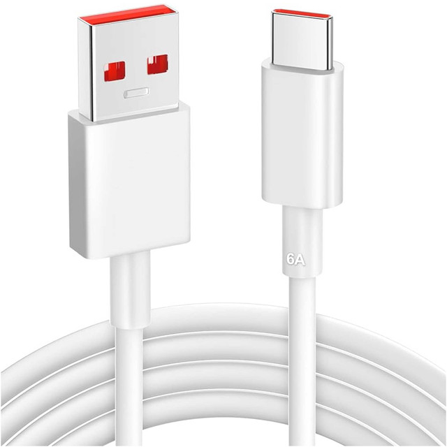 USB - USB-C kabel typu C Alogy silný rychlý 67W 6A PD 1,5M drát Bílá