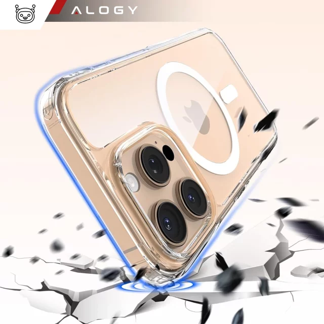 Hülle für Apple iPhone 16 Pro Alogy Anti-Shock Hybrid Case für MagSafe Transparent